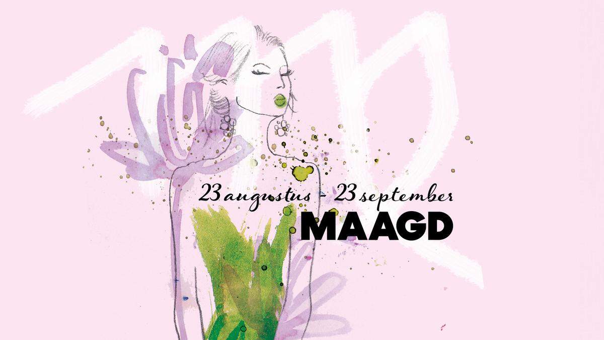 Illustratie van Maagd met sterrenbeeld datums